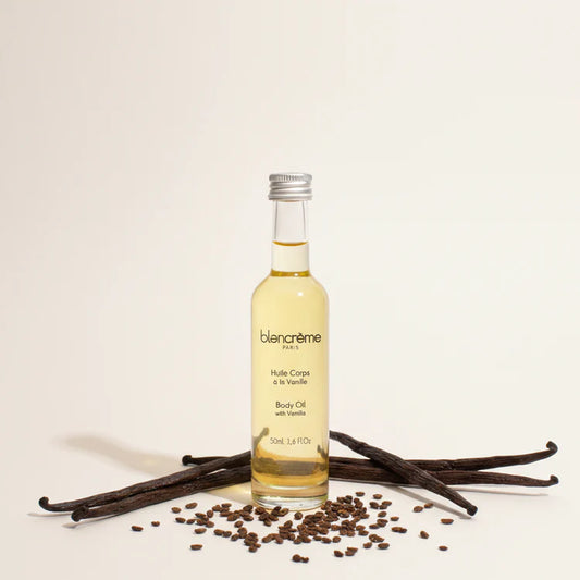 Huile corps Vanille - Bouteille verre 50mL