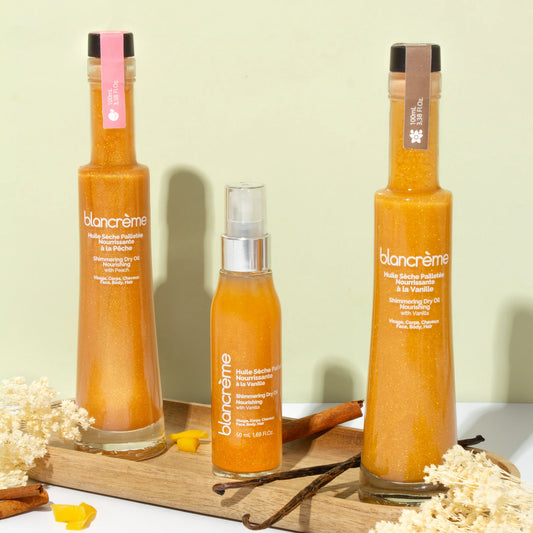 Huile sèche pailletée nourrissante - Vanille 100 mL