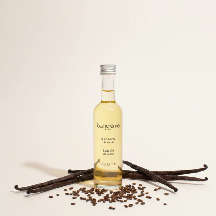 Huile corps Vanille - Bouteille verre 50mL