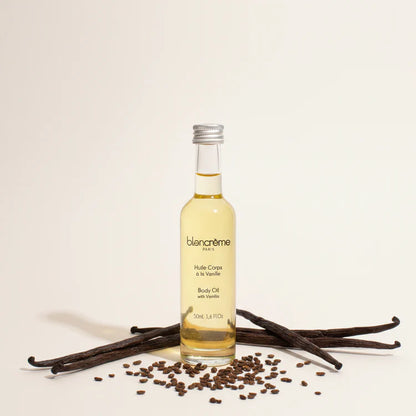 Huile corps Vanille - Bouteille verre 50mL