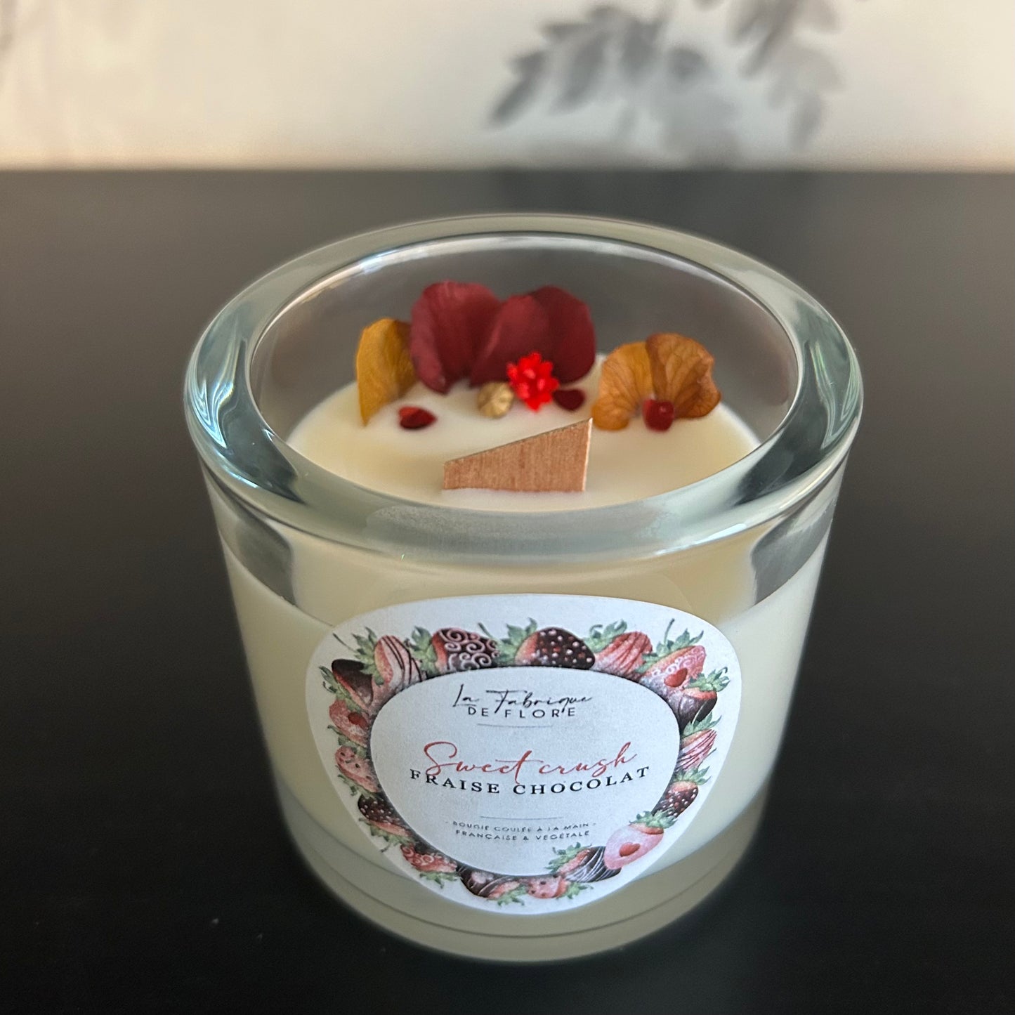 Bougies fleuries 220g